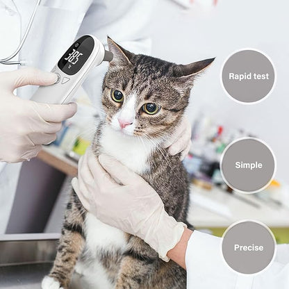 Pet Ear Thermometer for Dogs, Cats, and Livestock, Digital Ear Thermometers, Rechargeable, 1 Second Measurement, Noncontact, Veterinary Supplies