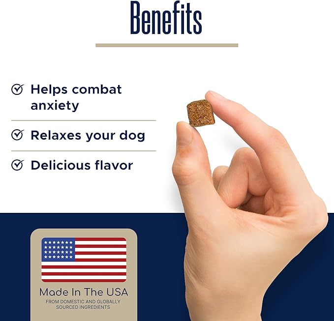Calming Chews for Dogs with Melatonin - 60 Delicious Soft Treats for Dog Anxiety Relief for Large and Small Dogs - Includes Chamomile, Thiamine, L-Tryptophan - Promotes Rest and Relaxation