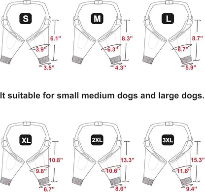 HDKUW Dog Front Leg Braces Recovery Sleeve, Pet Knee Brace Wounds Protector for Medium Large Dog Gray Grid L