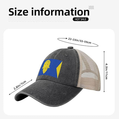 Classic Wormer vlag Denim mesh Cap Truck Driver Baseball hat Breathable Adjustable dad caps Black
