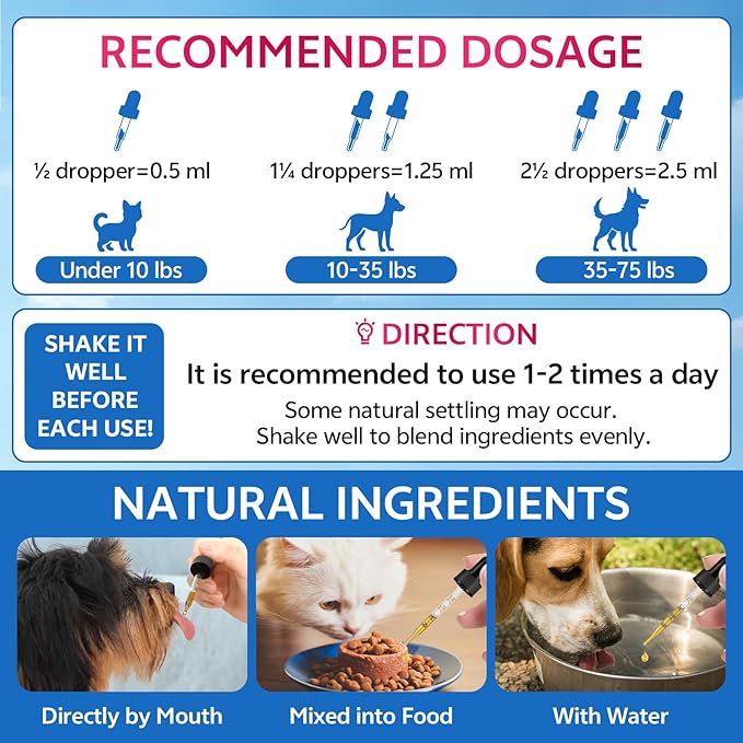 WEALLIN Cat & Dog Natural Urinary Tract Infection Treatment with Cranberry, Kidney, and Bladder Support Supplement, Support for Urinary Comfort & Bladder Flow – Pet Renal Care Support Drops