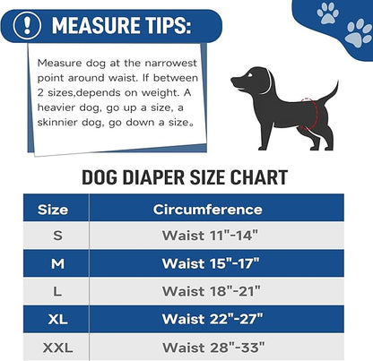 Leekalos Male Dog Diapers, Dog Belly Bands for Male Dogs Wraps Washable Doggie Diapers High Absorbing Dog Belly Bands（5 Pack） (Plain + Print, XX-Large (28" -33"))