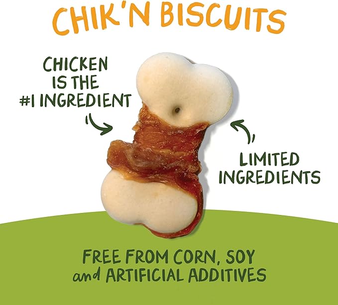 Pet 'n Shape Chik 'n Wrapped Biscuits – Natural Chicken Wrapped Dog Treats - 35 Ounce