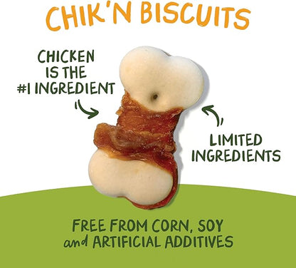 Pet 'n Shape Chik 'n Wrapped Biscuits – Jerky Dog Treats - 1 Pound