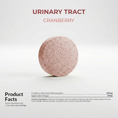 Cranberry Supplement for Dogs – Supports Urinary Tract & Bladder Wellness – Natural Chewable Tablets