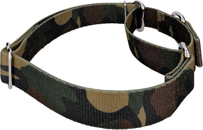 Country Brook Petz - Woodland Camo Martingale Dog Collar and Leash - Camouflage Collection Featuring Rugged Designs (1 Inch, Extra Large)