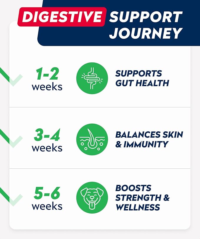 STRELLALAB Dog Probiotics Chews + Enzymes Gut Health Support - Anti Gas, Diarrhea and Upset Stomach Immune Supplement - Digestion Treats with Fiber (180Ct, Chicken)
