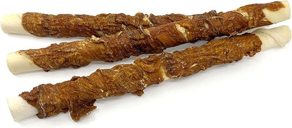 Pet 'n Shape Duck 'n Hide Twist - Duck Wrapped Rawhide Natural Dog Treats, Large, 6 Count