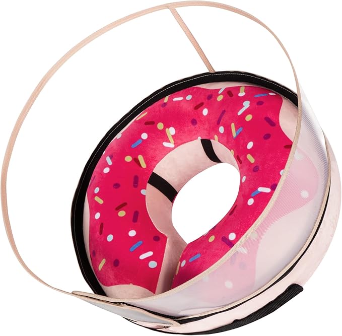 CNEO Inflatable Dog Cone Collar with Detachable Enhanced Anti-Licking Shield, Soft Neck Donut Collar for Dogs After Surgery, Adjustable Dog Cone Alternative for Large Medium Small Dogs & Cats