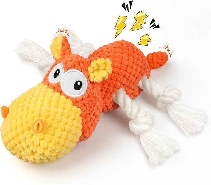 TOOPTATE Squeaky Dog Toys - Plush Dog Toy for Small, Medium, and Large Dogs, Great for Tug-of-War and Playtime