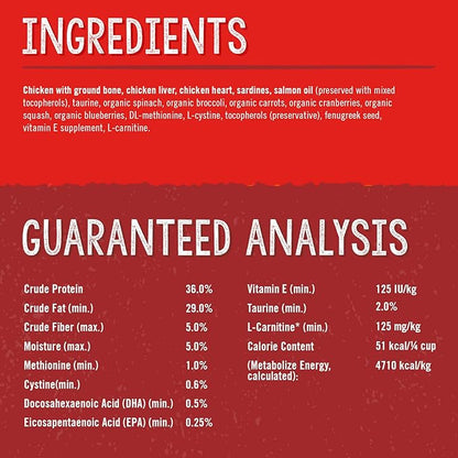 Stella & Chewy's Freeze-Dried Raw Dog Food for Heart Health - Cage-Free Chicken - Natural Solution for Cardiovascular Support & Energy - Premium Raw Nutrition - 13oz