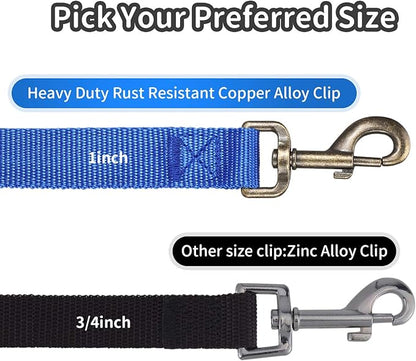HIKISS Long Dog Leash Obedience Recall Training Agility Lead with Thickening Material for Large Dog - 15ft 20ft 30ft 50ft 100ft Training Leash(Black 15ft)