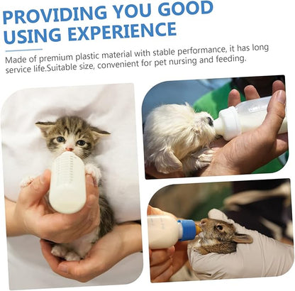 3Pcs Cat Milk Feeding Bottles Portable Pet Nurser for Kittens and Puppies Leak Resistant Design for Easy Feeding for Home Pet Supplies Lightweight and Convenient
