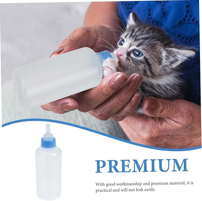 Totority 3pcs Pet Feeding Bottles Cat Milk Bottle Kitten Nipple Milk Feeder for Newborn Animals