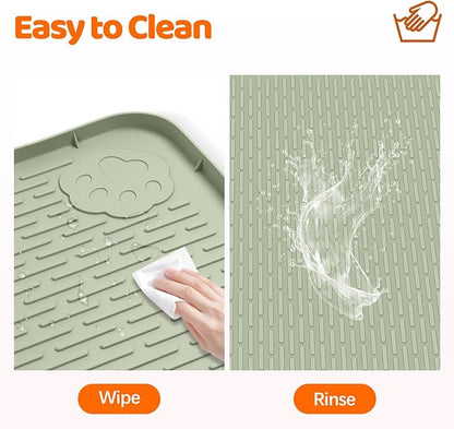Pee Pads for Dogs, 50" x 35" Extra Large Reusable Silicone Mat, Washable Puppy Training Pads for Potty Training, Non-Slip, Leak-Proof, Indoor Floor Protection (Green)