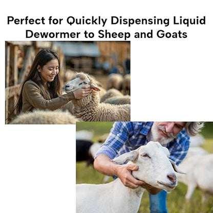 LBH MARKET Valbazen Drench Gun with Tubing Dewormer Drench Gun for Goats Sheep 15 ML for 1 Liter Liquid Sheep Dewormer/Goat Dewormer Works with Valbazen, Cydectin, Safeguard Dewormer