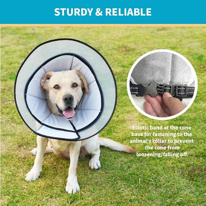 Dog Cone Collar, Pet Cone for Dogs to Stop Licking, Comfy Dog Cones for Large Medium Small Dogs, SoftCones for DogsAfter Surgery, Head Neck Elizabethan Collar