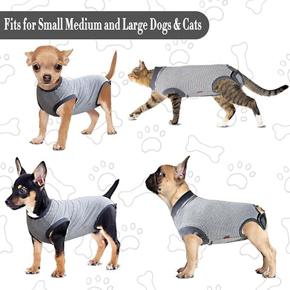 Dog Recovery Suit, Dog Surgical Recovery Suit, Onesie Bodysuit for Surgery Neuter Male Female, Spay Shirt for Anti Licking, Gray, XL