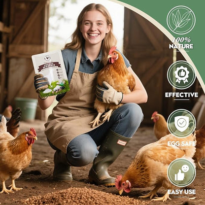 Chicken Dewormer Powder - 2LB | All-Natural Formula for Effective Worm Relief & Poultry Gut Health | Safe for Laying Hens & Eggs | Trusted Farm Solution