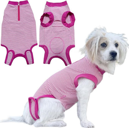 Recovery Suit for Dogs,Dog Cone Alternative Zipper Surgery Suit Female Spay,Soft Dog Surgery Suit for Anti Licking,Breathable Surgical Suit for Dogs Female Spay