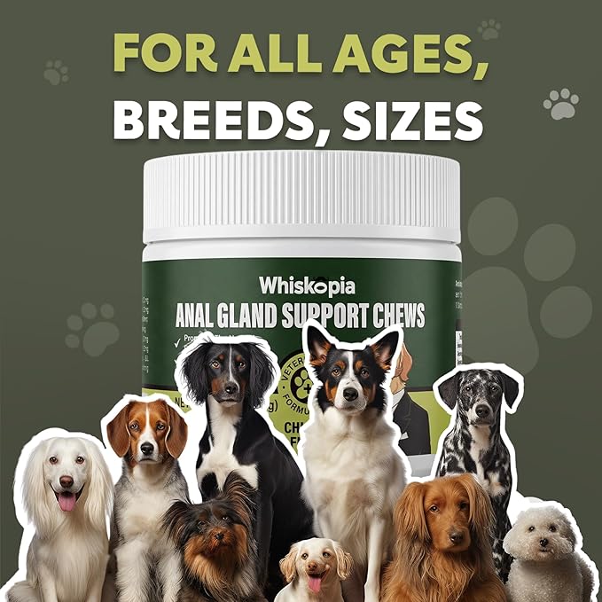 Anal Gland Support Chews, Dog Scoot Treatment with Pumplin Digestive Enzymes Probiotics Fiber for Dogs Digestion and Gut Health Stop Scoot for Dog - 120 Ct (Gland Guard, 120Ct Chicken)