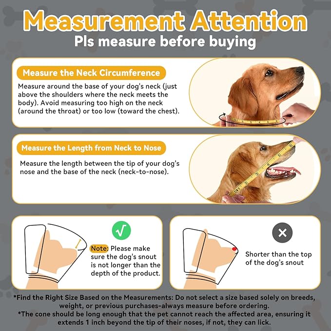 Upgraded Dog Cone Collar for Large Medium Dogs, Soft Dog Cone with Double-Layer Design, Adjustable Pet Recovery Collar for Dogs After Surgery, Elizabethan Collar (S, Grey)