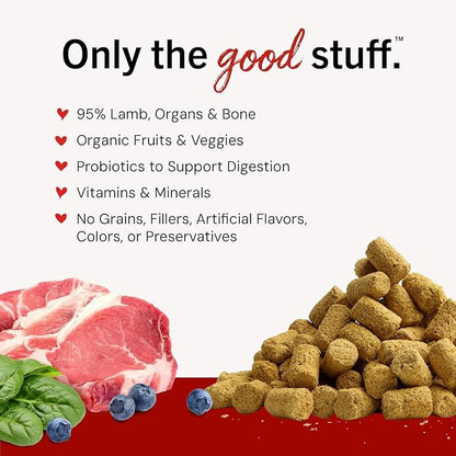 Stella & Chewy's Freeze-Dried Raw Lamb Meal Mixers- Dog Food Topper and Mixer - Made with 95% Grass-Fed Lamb, Organs & Bone - Perfect for Picky Eaters - Grain-Free - 35 oz (Pack of 2)