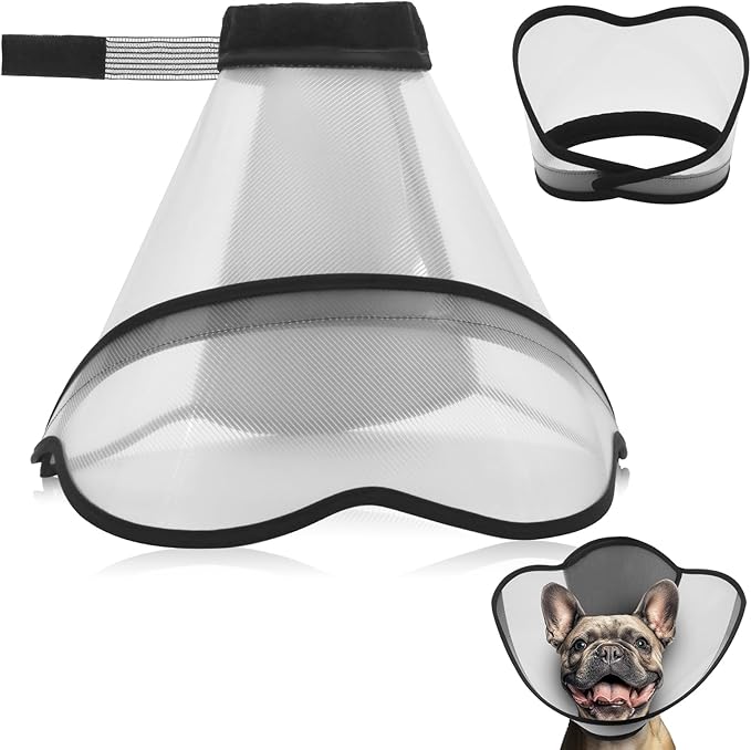 Upgraded Dog Cone Collar for Dogs After Surgery, Adjustable Dog Cone Collar for Large Medium Dogs,Breathable Elizabethan Pet Recovery Collar(Size:M)