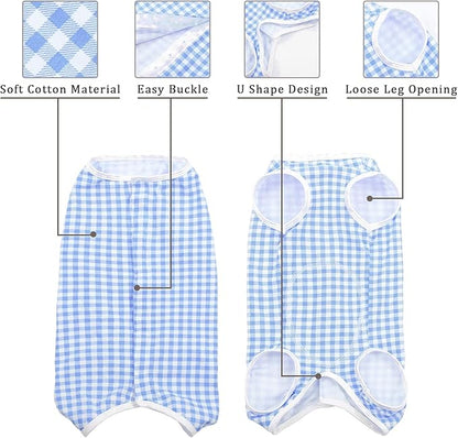 Kuoser Surgical Recovery Suit for Dogs Cats, Pet T-Shirt After Surgery Wear for Dogs, Dog Professional Recovery Suit Comfortable E Collar Alternative, Prevent Licking Onesies Pet Surgery Recovery Suit
