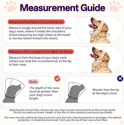 Foldable Dog Cone Collar - Adjustable Comfort Elizabethan Recovery Collar, Transparent Waterproof E-Collar for Dogs After Surgery to Stop Licking Scratching, Blue, M