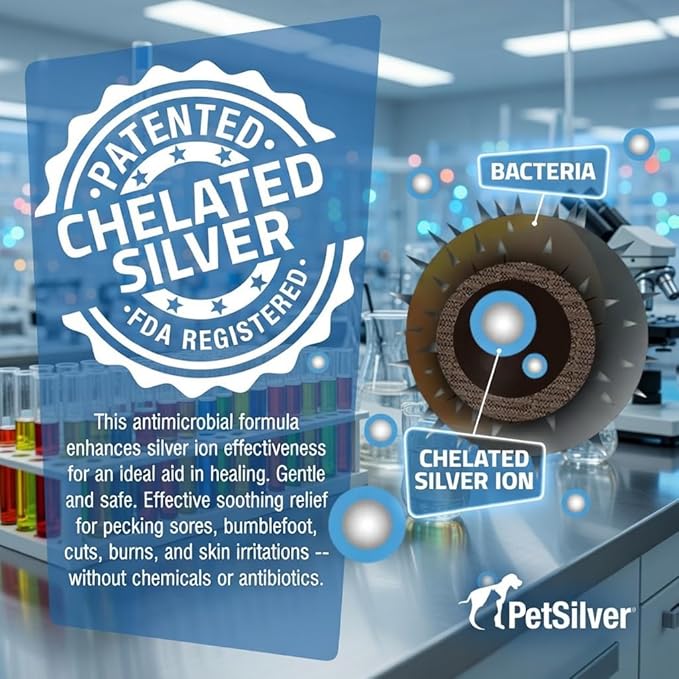 PetSilver Immune Support, Natural Nebulizer Solution, Promotes Respiratory Health in Cats & Dogs, Allergies, Sinus & Cough Treatment, Easy to Use, Patented Chelated Silver, Made in the USA, 16 fl oz