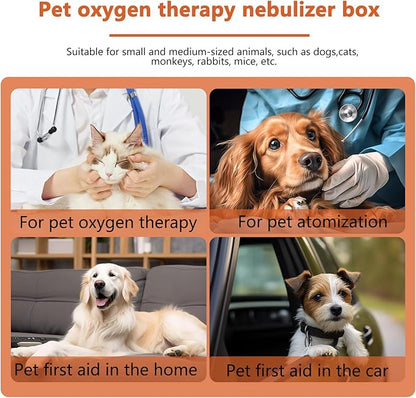 Pet Nebulizer Nest, Cat & Dog Oxygen Chamber, Small Pet Oxygen Inhalation Box (Gray, Intermediate)