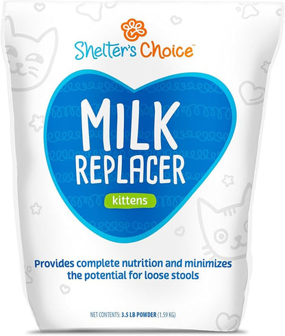 Revival Animal Health Shelter’s Choice Kitten Milk Replacer Powder, Complete and Balanced Milk Formula for Kittens and Adult Cats, Supports Healthy Growth and Digestion, 3.5 lb