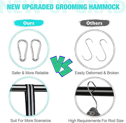 ATESON Dog Grooming Hammock - Upgrade Pet Grooming Harness for Nail Trimming (L 50lb), Dog Sling for Nail Clipping, Dog Hanging Holder Hanger for Cutting Nail with Nail Clippers