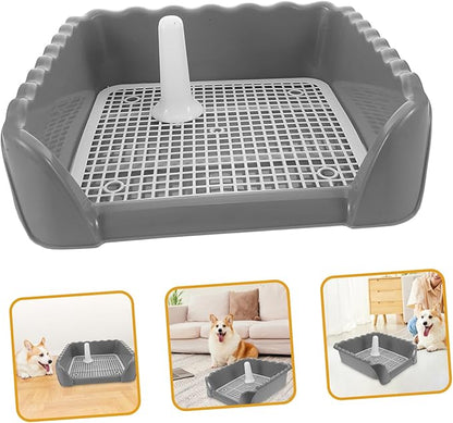 balacoo Dog Potty Training Aid Detachable Indoor Puppy Training Toilet Pole Mesh Grid for Easy Wash