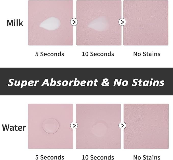 HotLive Dog Food Mat - Absorbent Cat Mat for Food and Water, No Stains Pet Feeding Bowl Mat, Easy to Clean Pet Placemats, Quick Dry Dog Water Dispenser Mat for Messy Drinkers | Pink 24"x36"