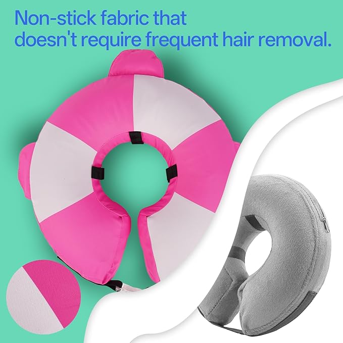 MIGOHI Dog Cone Collar Alternative for Small Dogs - Soft Recovery Donut E-Collar After Neuter Surgery, Pet Neck Protect to Stop Licking and Biting,Spay & Neuter,Not Block Vision(M,Rosepink)