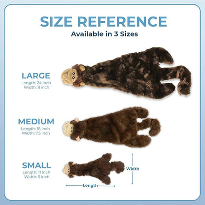 Best Pet Supplies Squeaky Dog Toys with Soft Durable Fabric for Small, Medium and Large Pets Interactive Toy for Indoor Play, Supports Active Biting and Play - Monkey, Squirrel, Small