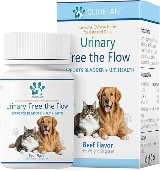Dog & Cat Bladder Support & Kidney Stone Relief, Bladder Kidney Stones Dissolver, Urinary Tract Supplements for Pet, Herbal Powder for Dog UTI Treatment & CatUrinary Health,Urinary Free The Flow,50g