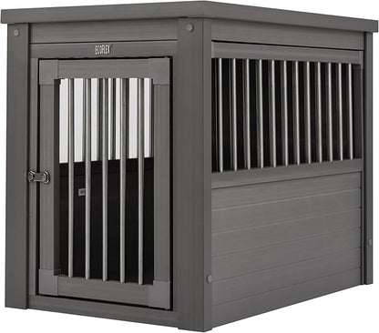 New Age Pet ecoFLEX Pet Crate/End Table, Small, Grey, Model:EHHC405S