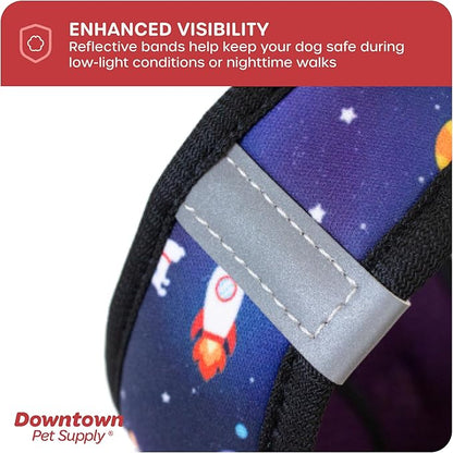Downtown Pet Supply Step-in Dog Harness – No Pull, Adjustable Padded Mesh with Reflective Trim, Secure Buckle Strap – Comfortable & Breathable Small Dog Harness, X-Large, Space