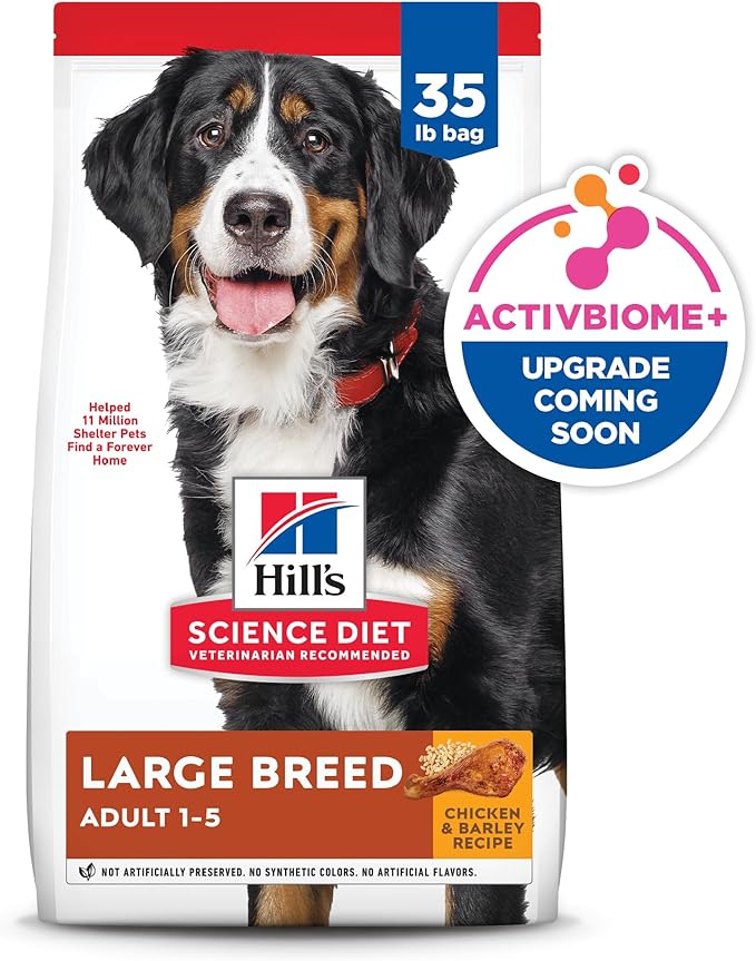 Hill's Science Diet Adult 1-5 Large Breed Dry Dog Food, Chicken & Barley, 35 lb. Bag