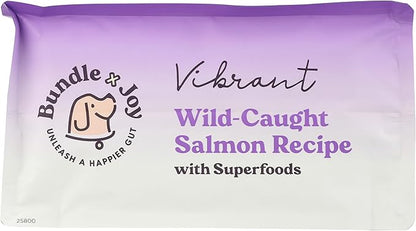 Bundle x Joy Vibrant Salmon Probiotic Dog Food Dry, 4lb Bag, Allergy and Gut-Friendly Adult Kibble for Digestive Health with Wild-Caught Salmon, 20 Plant Based Superfoods, Beef and Poultry Free