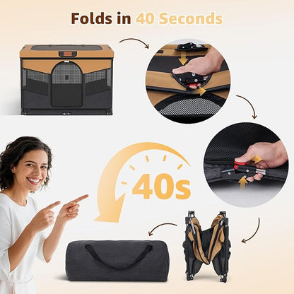 LOOBANI Foldable Dog Playpen for Small Dogs- Indoor/Outdoor Puppy Playpen with Removable Washable Fabric Enclosure, Sturdy Steel Frame & 690D Oxford Cloth,Portable Crate for Puppies & Cats,32"x24"x22"