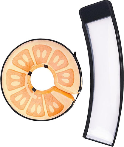 Transparent Shield Accessory for Inflatable Dog Cone Collar,Clear Shield Replacement with Zipper, Paired with MARIYAGO Inflatable Dog Donut Collar for Use (Blak Transparent, Medium)