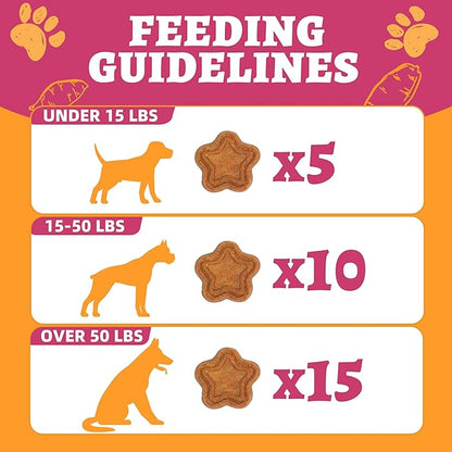 Just Try 15 OZ Dog Biscuits Sweet Potato Flavor Gut Health Support Training Treats Healthy Dog Treats