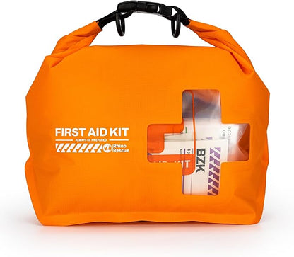 RHINO RESCUE Bundle - Pet First Aid Kit, Emergency Medical Supplies for Dogs & Cats, Safety Essentials Pack with Thermometer+Waterproof First Aid Kit, Lightweight Boat Dry Bag