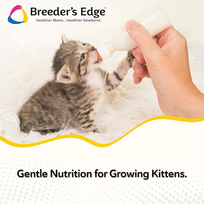 Breeder’s Edge Foster Care Feline Powdered Kitten Milk Replacer, Formula for Newborns and Adult Cats, Complete & Balanced Nutrition with Bio-Mos for Gut Health & Taurine for Heart Support, 18lb