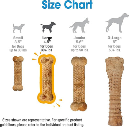 Nylabone Nubz Natural Dog Chews, Chicken Flavor Treats for Large Dogs, Long Lasting Dog Chew Bones Made in the USA, Rawhide Free, for Dogs Over 30 lbs. (8 Count)