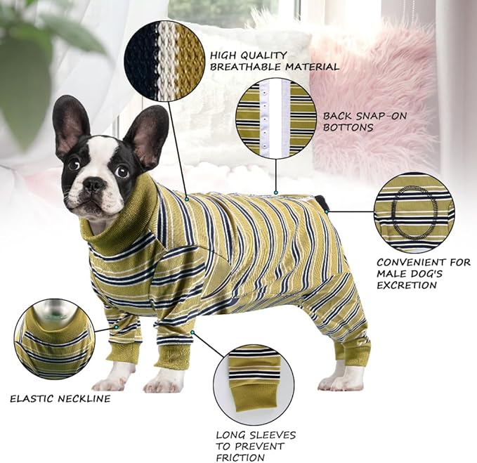FEimaX Dog Recovery Suit After Surgery, Pet Abdominal Wounds Post Surgical Shirt for Dogs Cats, Puppy Spay Neuter Prevent Licking Onesie Alternative Bandages E-Collar & Cone